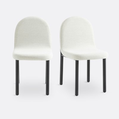 2er-Set Stühle Polly, Strukturgewebe und schwarzes Eisen LA REDOUTE INTERIEURS