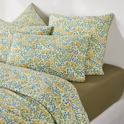 Funda de almohada de algodón lavado, estampado de flores, HANOI LA REDOUTE INTERIEURS