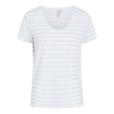 Gestreiftes T-Shirt mit V-Ausschnitt PIECES