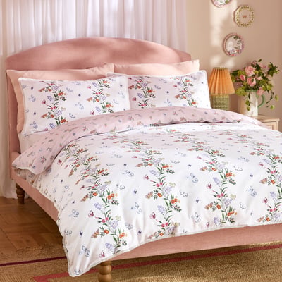 Flutter Floral Reversible Cotton Duvet Cover and Pillowcase Set CATH KIDSTON
