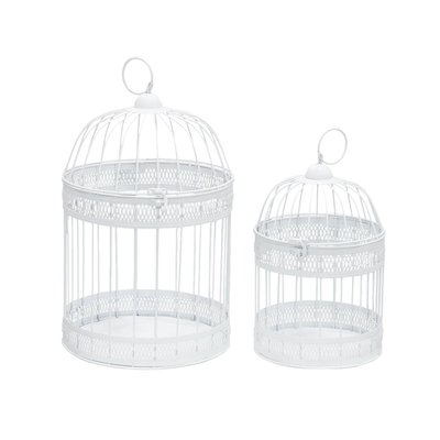 Cages en métal laqué blanc (Lot de 2) AUBRY GASPARD