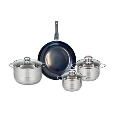 Batterie 1 poêle 28cm + 3 faitouts 14/16/20cm PRIMA BRILLANT ELO