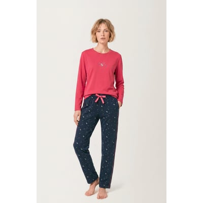 Pyjama en jersey de coton épais imprimé Cerf d'hiver ARTHUR