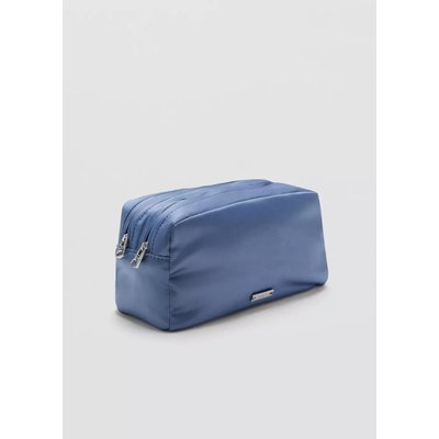 Trousse de toilette satinée à double poche MANGO