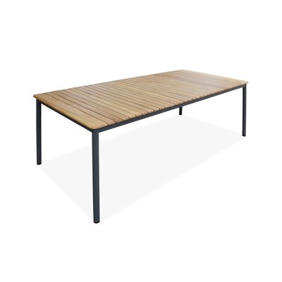 Table de jardin bois, plateau en teck, structure acier, 10 places GILI SWEEEK