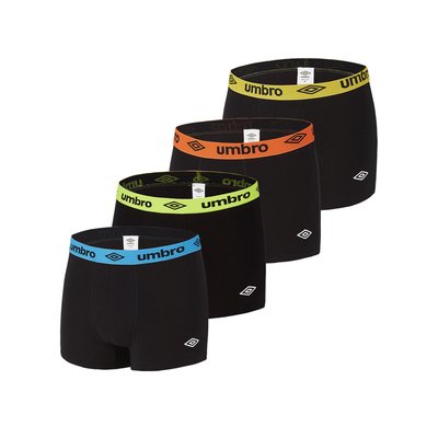 Lot de 4 Boxers coton Uni UMBRO