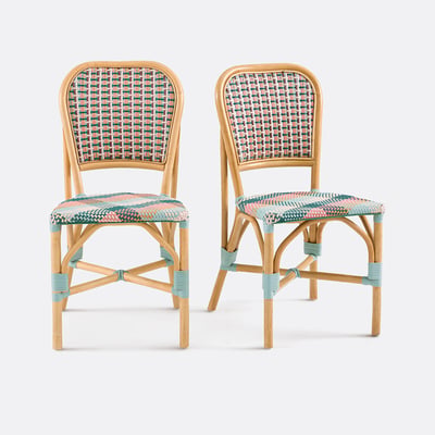 Lot de 2 chaises tressées tartan, Musette LA REDOUTE INTERIEURS