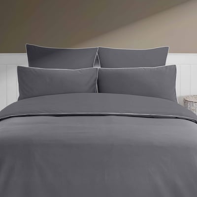 Parure housse de couette percale de coton avec 2 taies 65x65 cm ROSE WOOD SENSEI MAISON