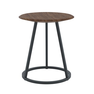 Tabouret noyer avec piètement en métal, GUSTAVE HARTO