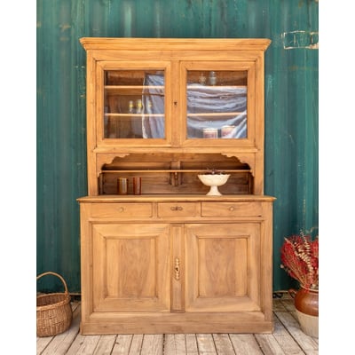 Buffet à deux corps en noyer Gilbert N°1728 - Bon état DEBONGOUT