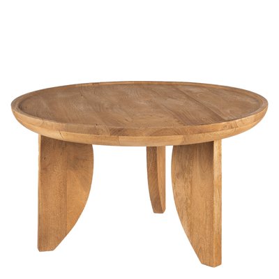 Table basse ronde en bois massif ø84cm - JEPARA DRAWER