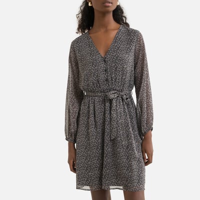 Robe courte, col V ONLY