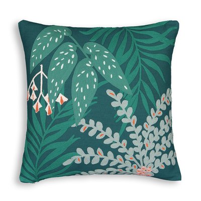 Set Di 4 Federe Per Cuscino 40x40 Cm, Motivo Floreale Moderno, Verde/grigio, In Misto Lino, Per Divano E Camera - 3
