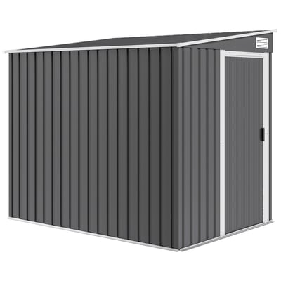 Abri de jardin Acier galvanisé Gris foncé OUTSUNNY