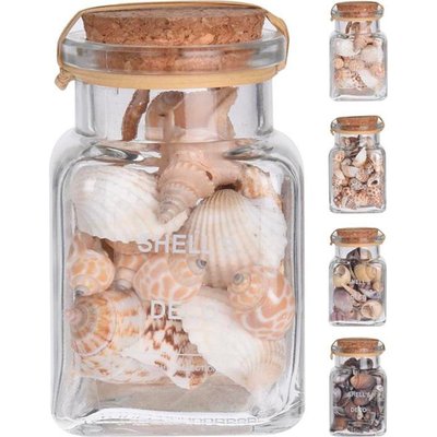 Coquillages décoratifs set de 4 pots en verre WADIGA