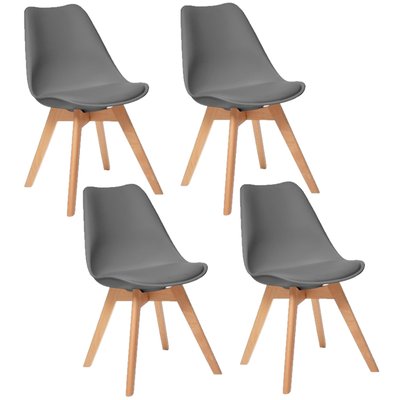 Lot de 4 Chaises design scandinave Baya TOILINUX