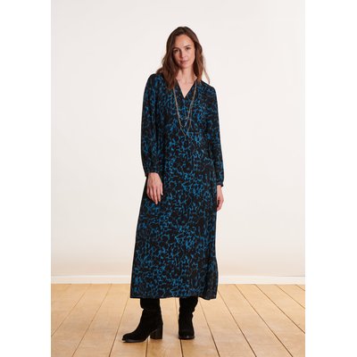 Robe longue cache-cœur à imprimé animalier LA FEE MARABOUTEE