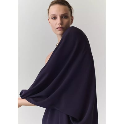 Robe asymétrique avec collier MANGO