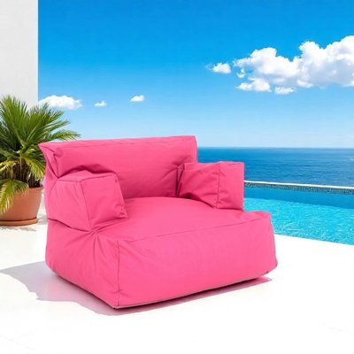 Pouf XXL extérieur avec accoudoirs - rose ARTA PIER IMPORT