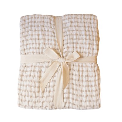 Plaid doux  - Effet gaufré - QABANE HOME MAISON