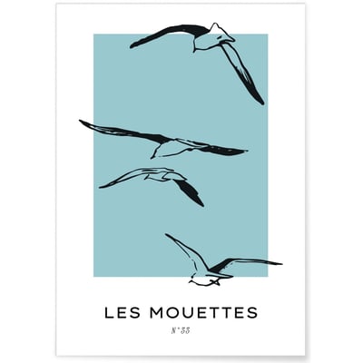 Affiche Les mouettes L'AFFICHERIE