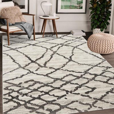 Tapis berbère tissé motif ethnic NALIFO UN AMOUR DE TAPIS
