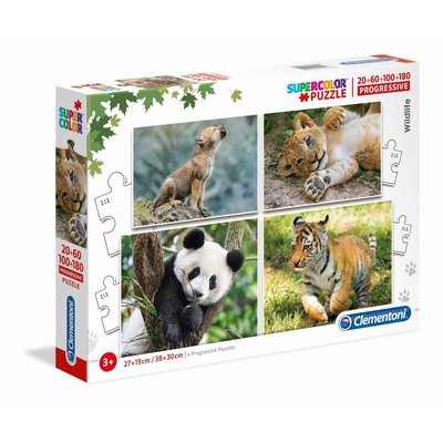 Coffret De 4 Puzzles Animaux - Clementoni - Supercolor CLEMENTONI