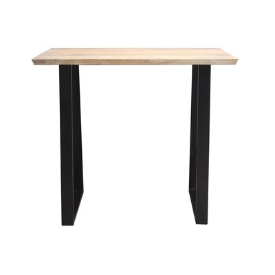 Table de bar en bois manguier massif et métal noir L120 cm VIJAY MILIBOO
