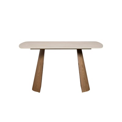 Table à manger céramique à bords arrondis 135 cm LARIO PIER IMPORT