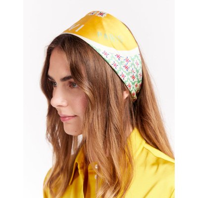 Foulard Lewis en soie à motifs fleurs de chêne verte INES DE LA FRESSANGE PARIS
