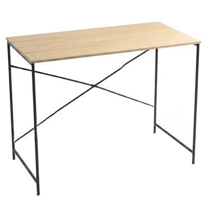 Bureau en bois et métal noir 100x60x74cm WADIGA