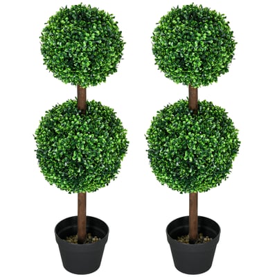 Topiaires artificielles PE Vert HOMCOM