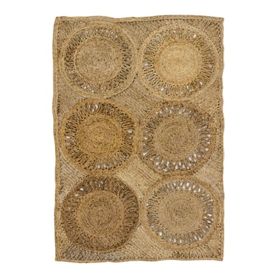 Tapis rectangulaire en jute tissé à la main NOW'S HOME