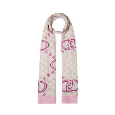 Étole rose avec logo LIU JO
