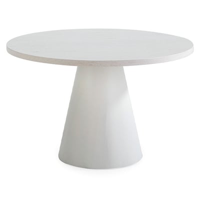 Table à manger ronde bois de cèdre et métal RECOLLECTION