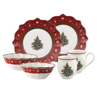 Breakfast For 2 Rouge, Set 6Pces TOY'S DELIGHT VILLEROY & BOCH