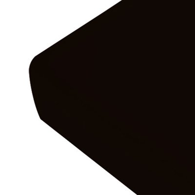 Drap-housse Uni Percale Coton, matelas épais, Noir LIOU