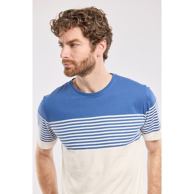 T-shirt rayé en coton et lin ARMOR-LUX