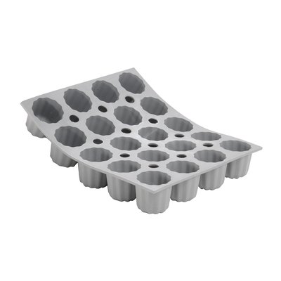 Moule pour 20 mini cannelés bordelais en silicone elastomoule DE BUYER