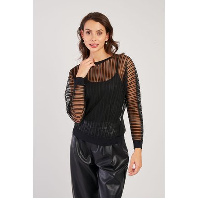 Pull noir transparent La Redoute