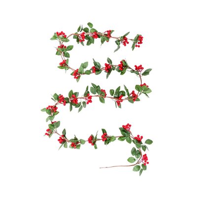 Guirlande sapin de Noël houx rouge et vert - 280cm WADIGA