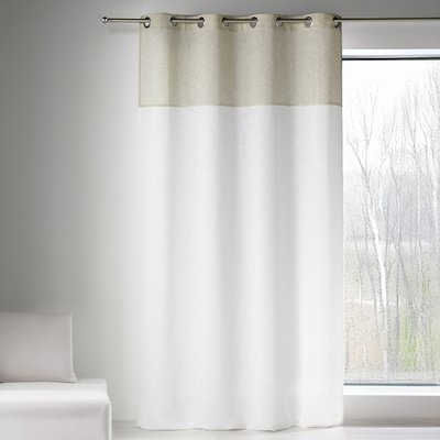 Voilage blanc  - Effet lin bi-ton tamisant HOME MAISON