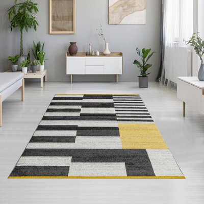 Tapis salon et chambre tissé motif géométrique LIGNAL UN AMOUR DE TAPIS