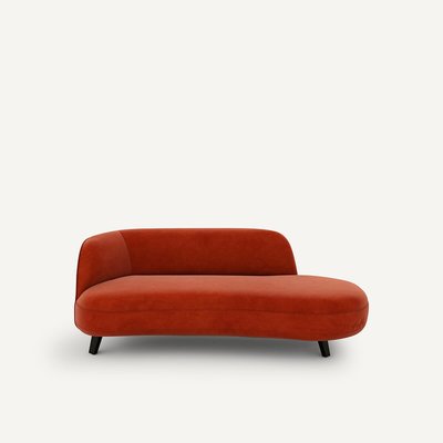Sofá chaise longue de terciopelo, Rosebury diseño de E.Gallina AM.PM