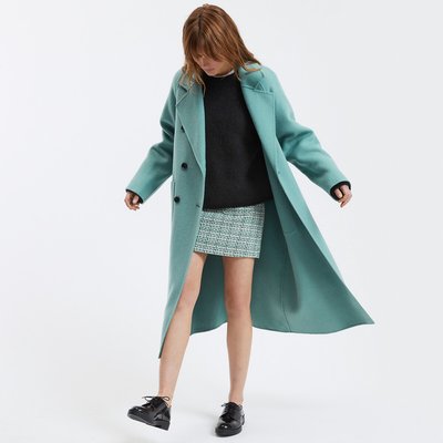 Manteau vert long femme hot sale