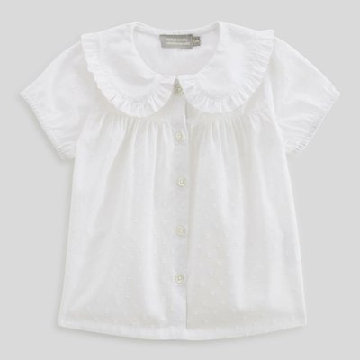 Blouse manches courtes en plumetis en coton BIO GOTS BOUT'CHOU