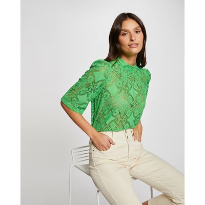 Green lace top La Redoute