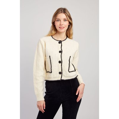 Gilet en maille bicolore brodé avec poches DALABA DERHY