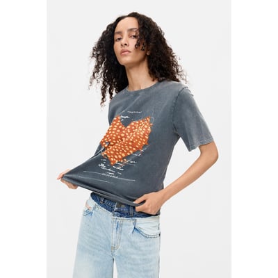 T-shirt imprimé en coton biologique DESIGUAL