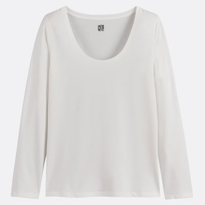 Camiseta cuello redondo, manga larga LA REDOUTE COLLECTIONS